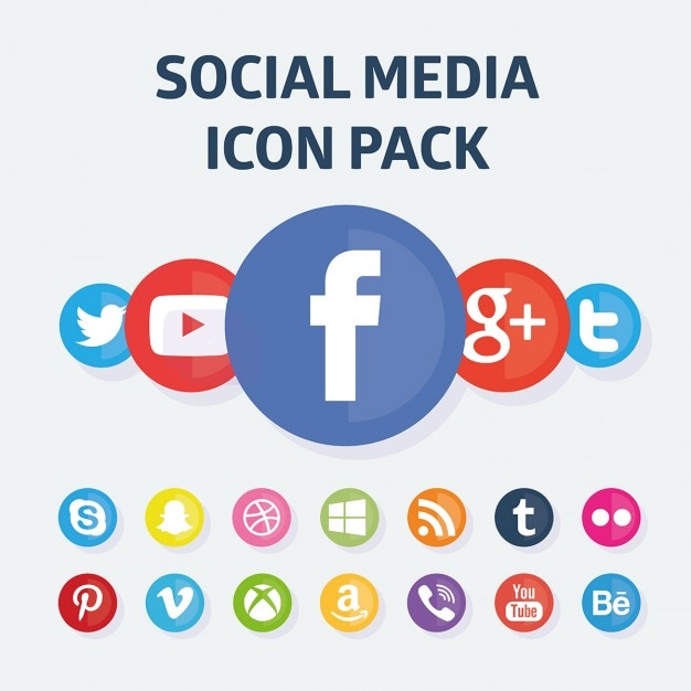 Free Vector | Rounded social media icon collection