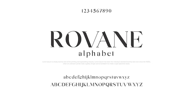 Premium Vector | Rovane family buddle vector package alphabet font