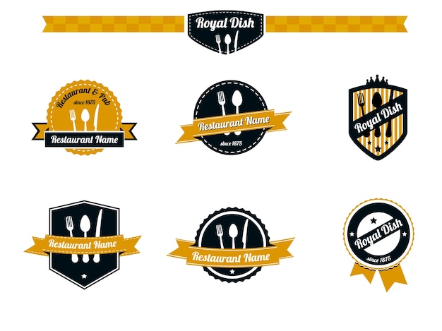 Royal dish logo collection