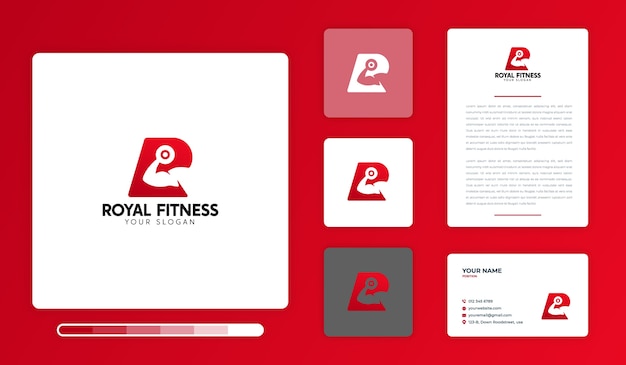 Premium Vector Royal Fitness Logo Design Template