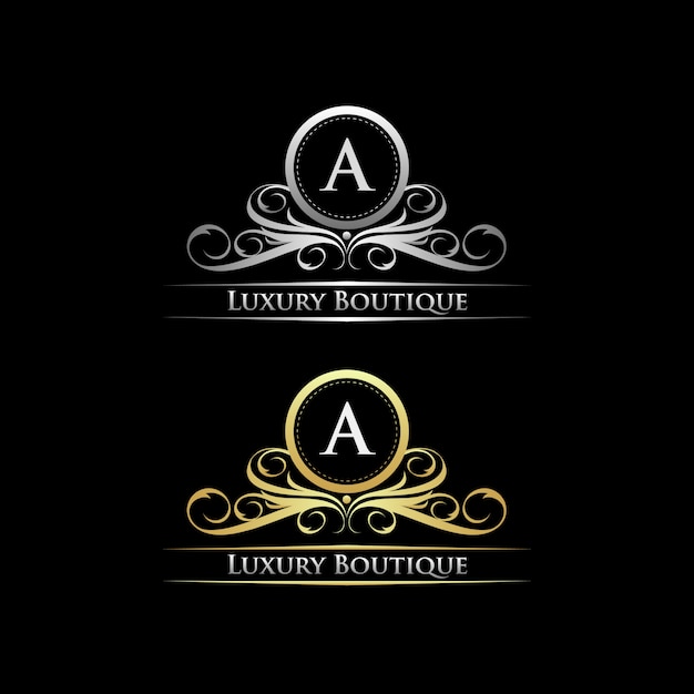 Download Royal gold and silver luxury boutique logo Vector | Premium Download