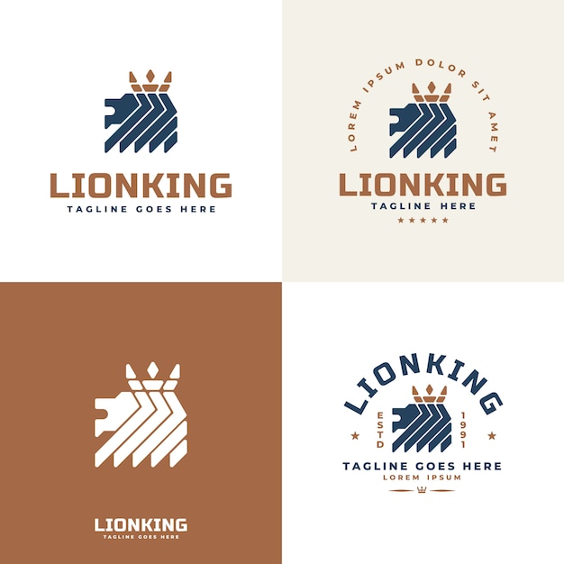 Download Free Royal Lion Logo With Crown Collection Premium Vector Use our free logo maker to create a logo and build your brand. Put your logo on business cards, promotional products, or your website for brand visibility.