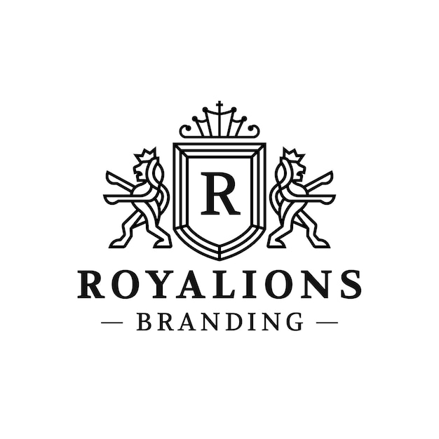 Download Free Royal Lions Crest Logo Design Premium Vector Use our free logo maker to create a logo and build your brand. Put your logo on business cards, promotional products, or your website for brand visibility.