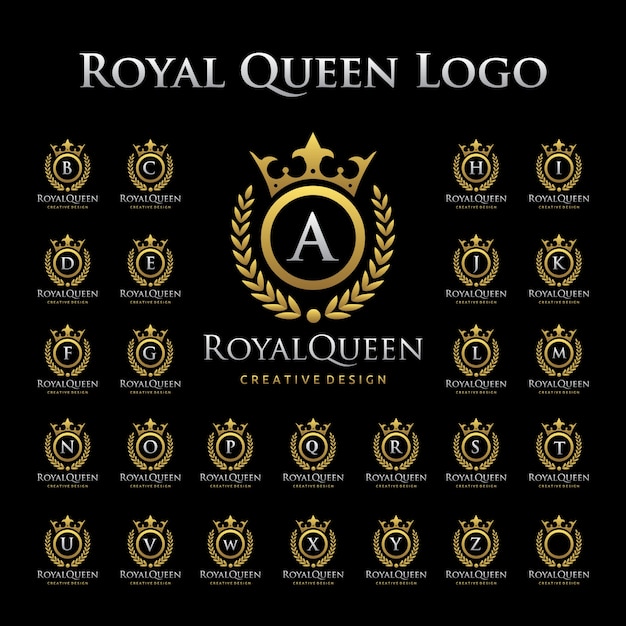 Download Free Royal Queen Logo In Alphabetic Set Premium Vector Use our free logo maker to create a logo and build your brand. Put your logo on business cards, promotional products, or your website for brand visibility.