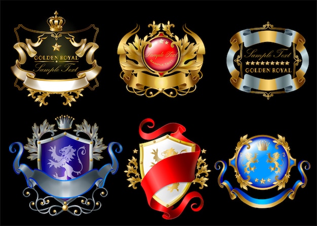 Download Free Royal Stickers With Crowns Shields Ribbons Lions Stars Use our free logo maker to create a logo and build your brand. Put your logo on business cards, promotional products, or your website for brand visibility.