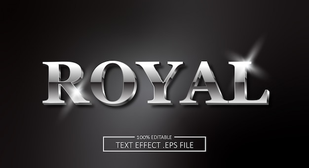 Premium Vector | Royal text style effect. editable font style