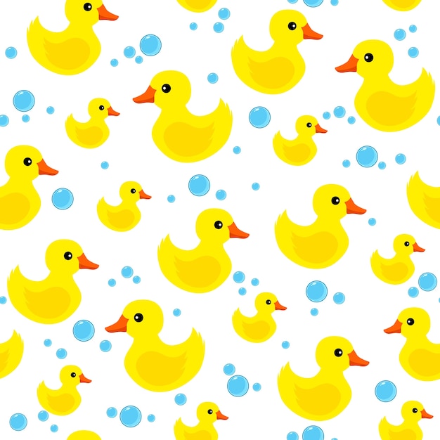 Premium Vector Rubber duck seamless pattern