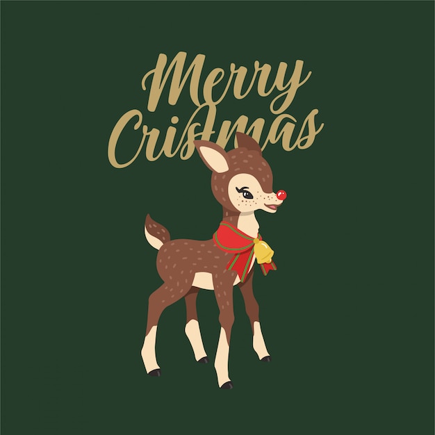 Premium Vector | Rudolph the red nosed reindeer