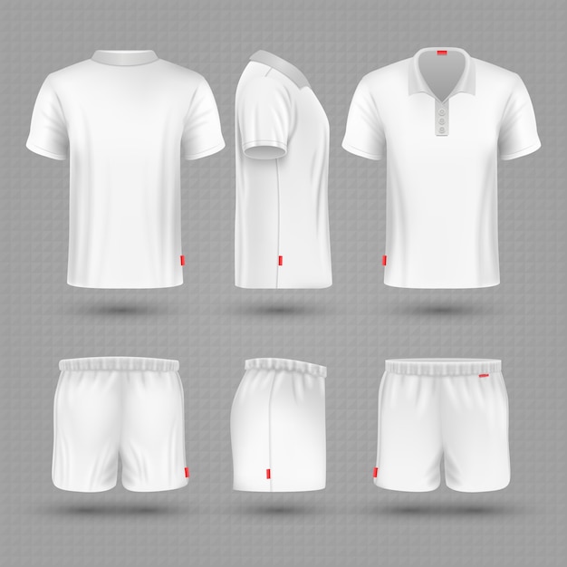 Download Premium Vector | Rugby shorts and t shirt white blank man ...