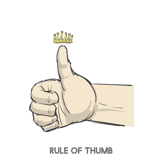 Rule of thumb Vector Free Download