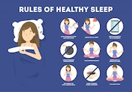 Rules Of Healthy Sleep Bedtime Routine For Good Sleep At Night 