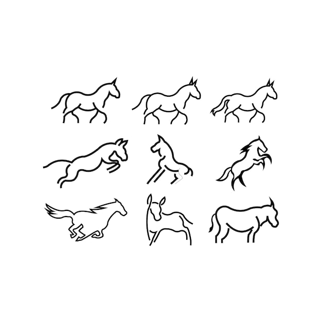 Download Free Running Horse Line Art Outline Logo Vector Icon Template Premium Use our free logo maker to create a logo and build your brand. Put your logo on business cards, promotional products, or your website for brand visibility.