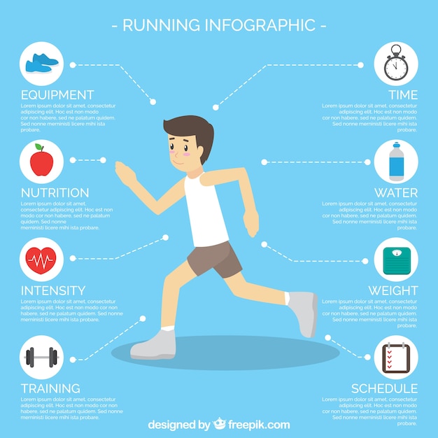 Free Vector | Running infographic design