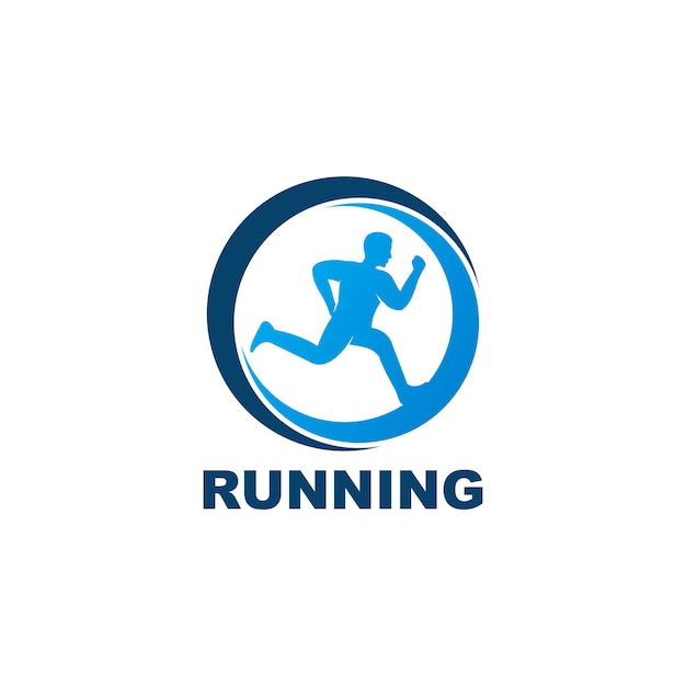 Premium Vector | Running logo template design vector, emblem, design ...