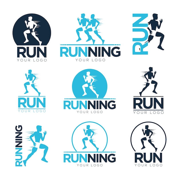 free-vector-running-logo-templates