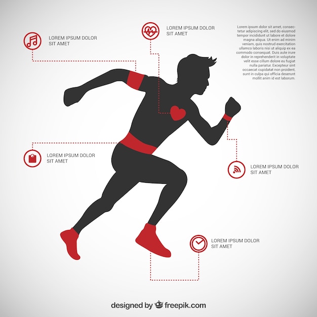 Running man infographic