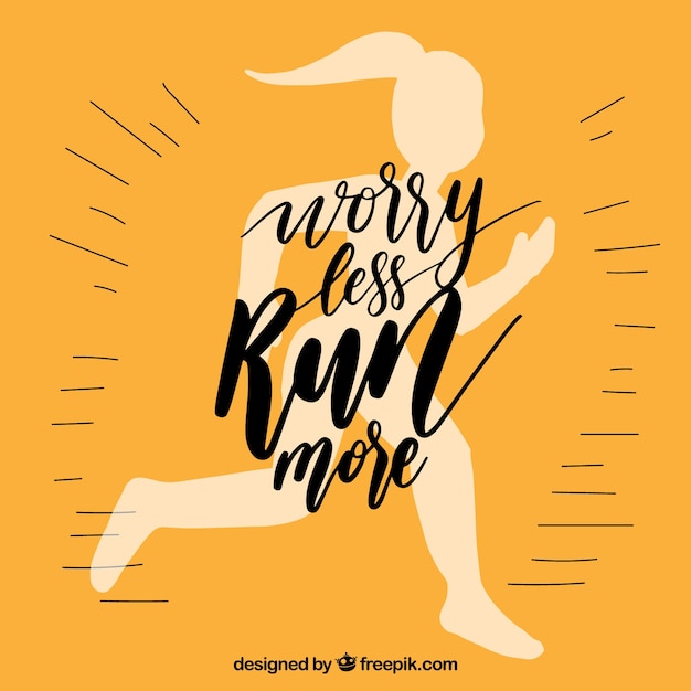 Download Running quote design | Free Vector