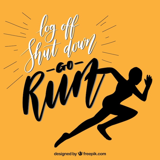 Download Running quote design Vector | Free Download