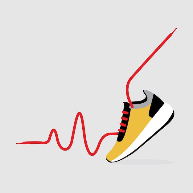 running shoe vector