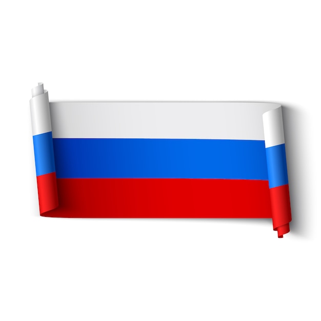 Premium Vector Russian Flag Ribbon