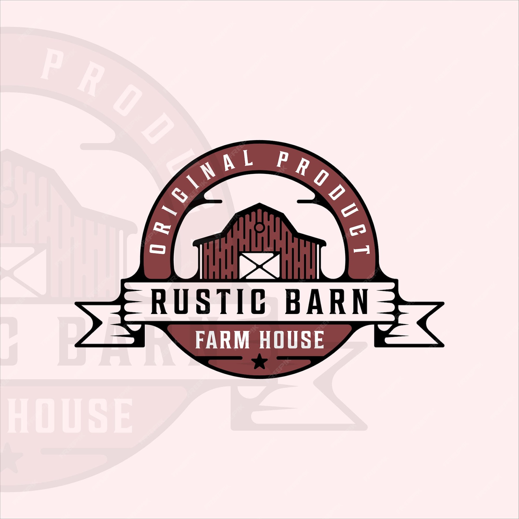 Rustic Barn Logo Vintage With Outline Graphic By Uzumakyfaradita