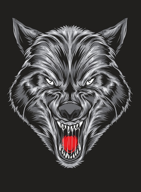 Download Ruthless wolf vector | Premium Vector