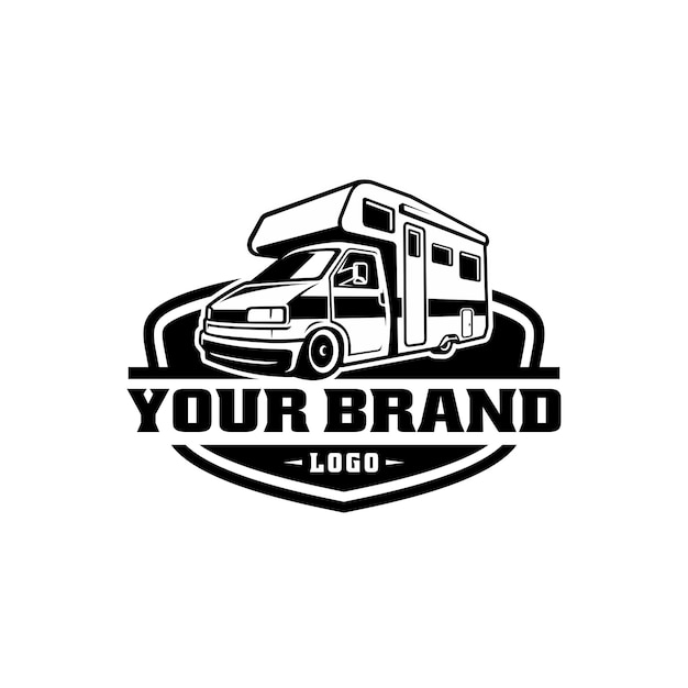 Premium Vector | Rv camper van caravan motor home illustration logo vector