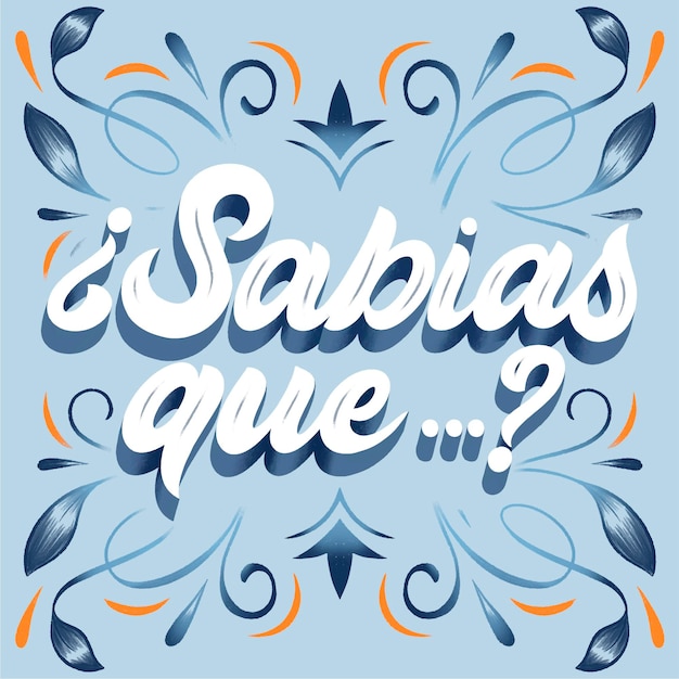 Free Vector Sabias Que Lettering 4641