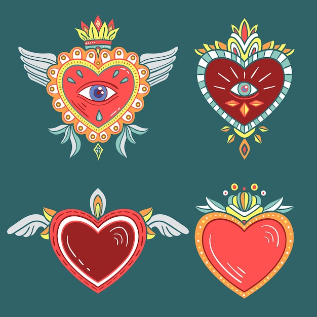 Free Vector Sacred Heart Concept Illustration