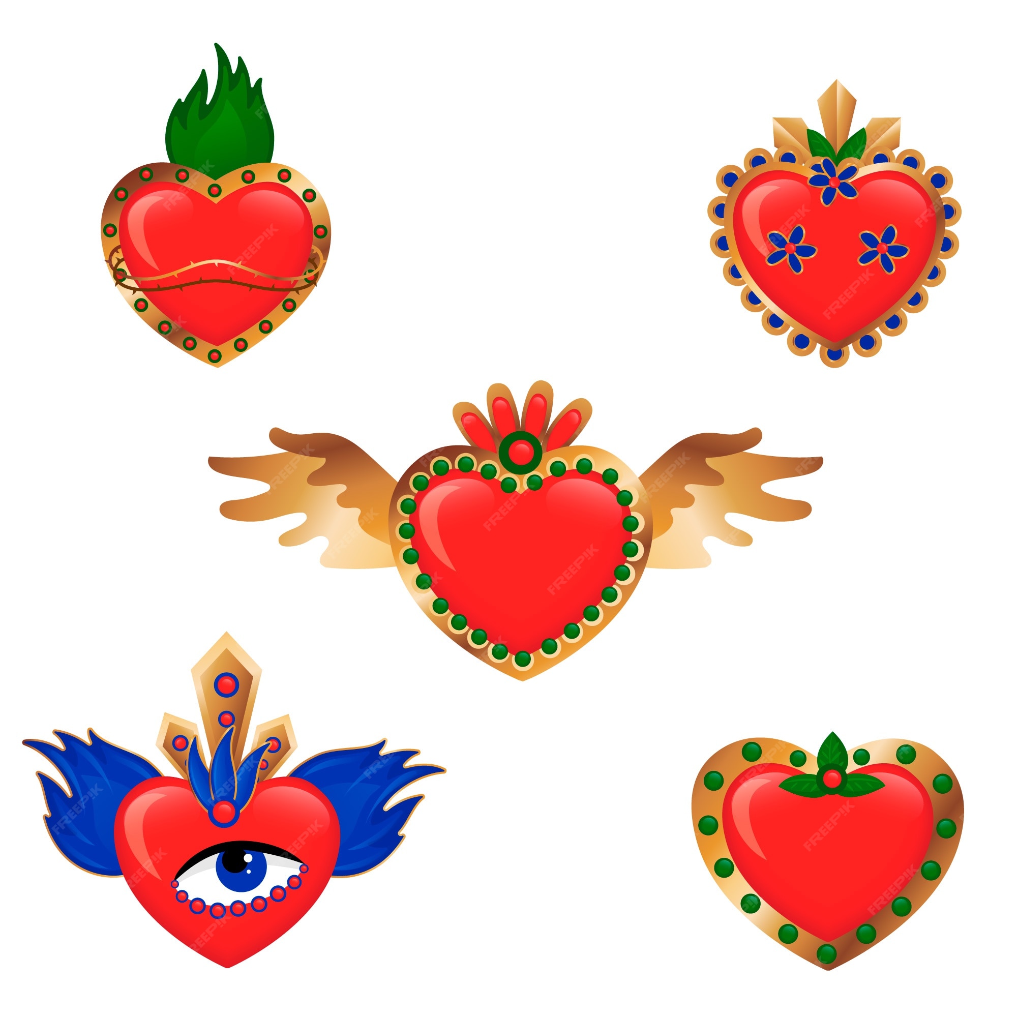 Free Vector | Sacred heart pack