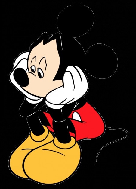 Sad Mickey Mouse vector clipart