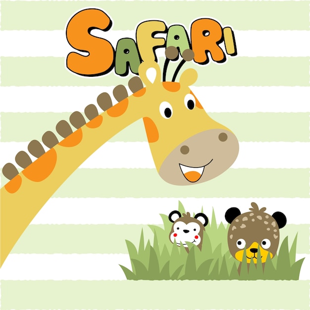 Premium Vector | Safari animals cartoon