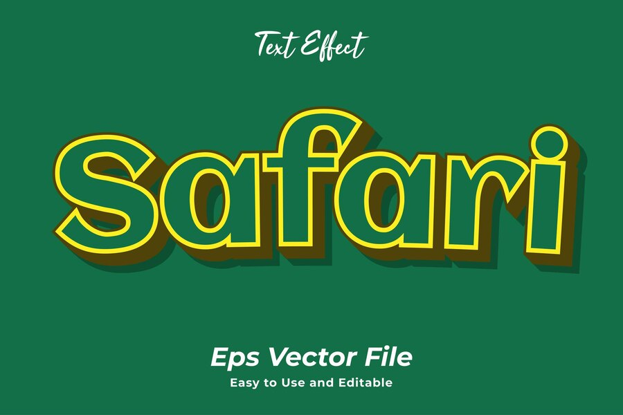 premium-vector-safari-text-effect-editable-and-easy-to-use-premium