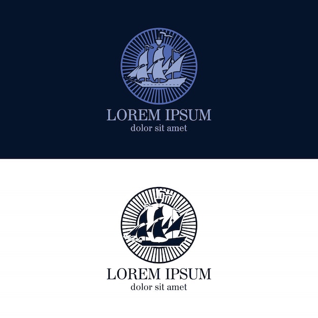 Premium Vector | Sailor logo company