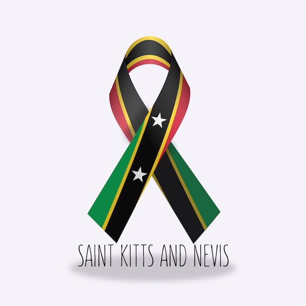Free Vector | Saint kitts and nevis flag ribbon design