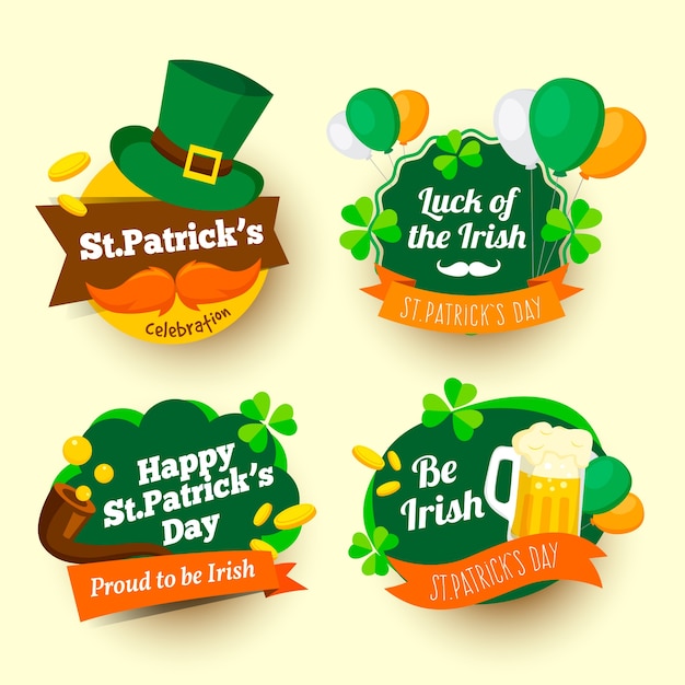 Download Free Saint Patrick S Day Label Collection Free Vector Use our free logo maker to create a logo and build your brand. Put your logo on business cards, promotional products, or your website for brand visibility.