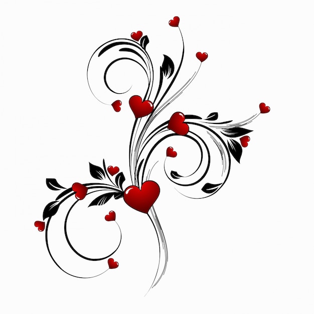 Download Saint valentines day heart floral abstract background ...