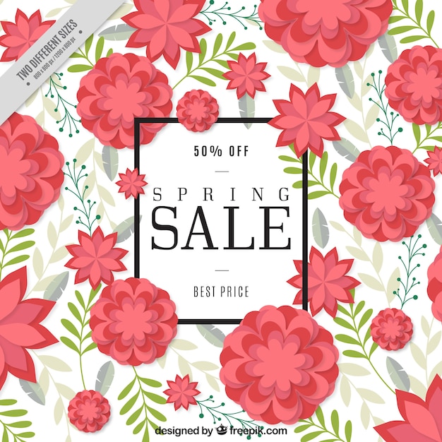 Free Vector | Sale background of decorative flowers