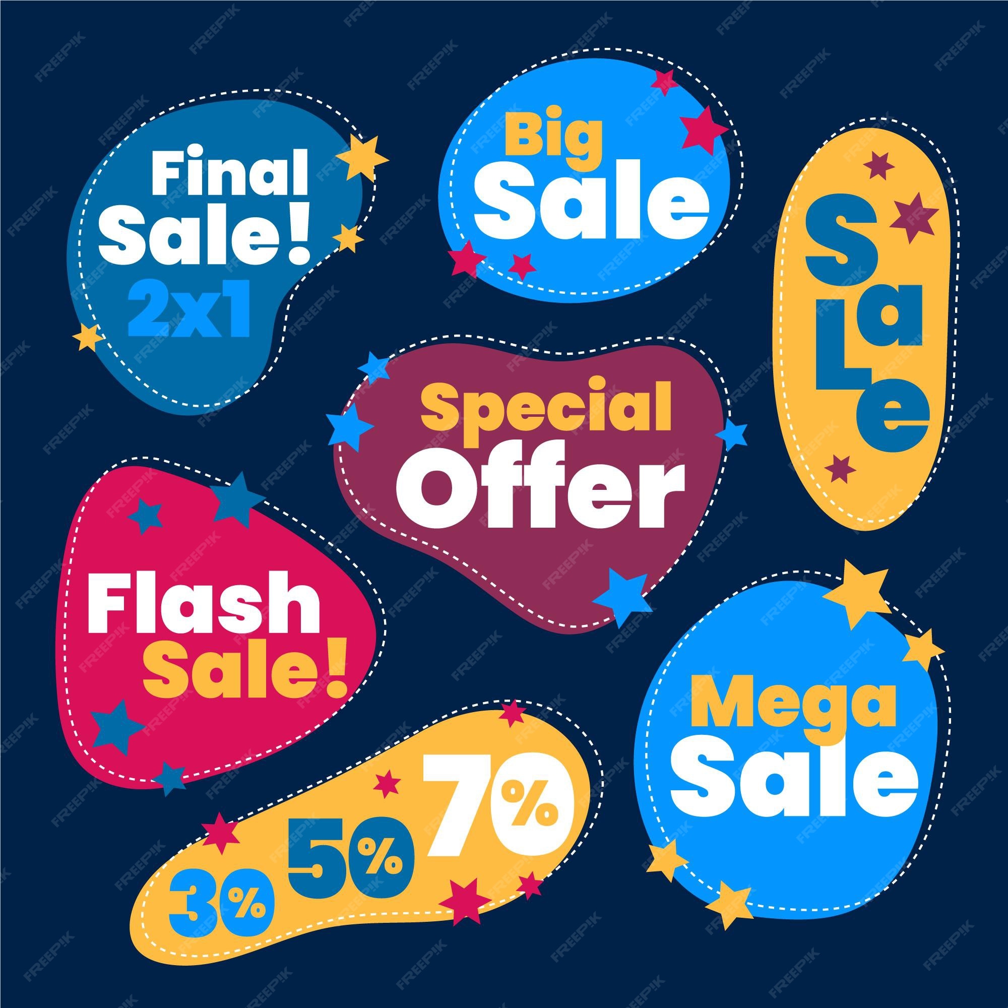 Free Vector | Sale badges collection