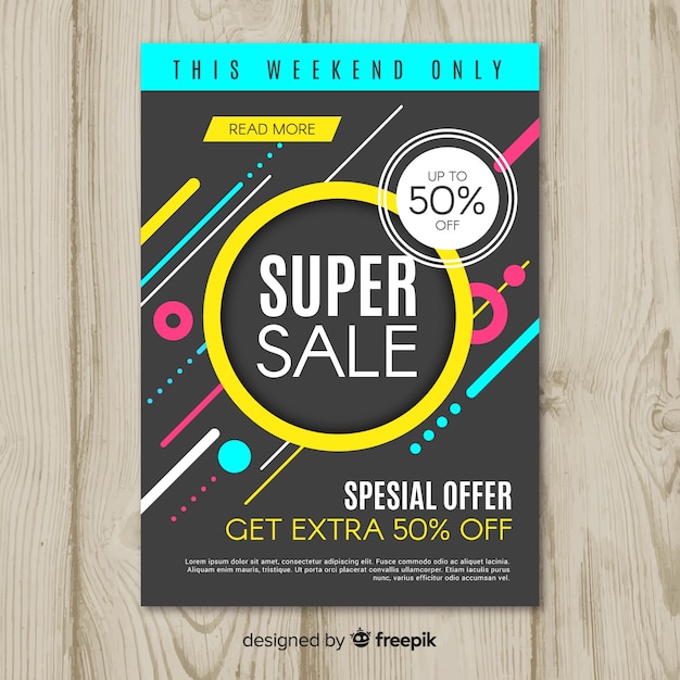 Free Vector Sale flyer template
