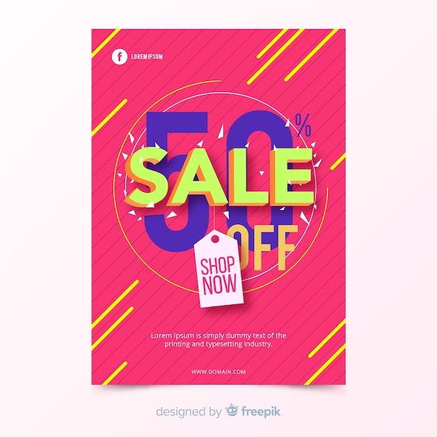 Free Vector | Sale flyer template