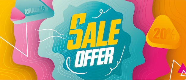 Premium Vector | Sale offer banner design