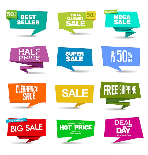 Premium Vector | Sale stickers and tags