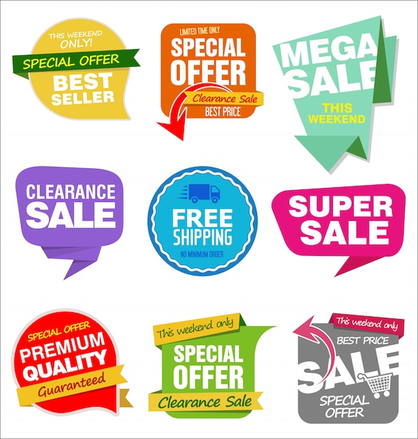 Premium Vector | Sale stickers and tags