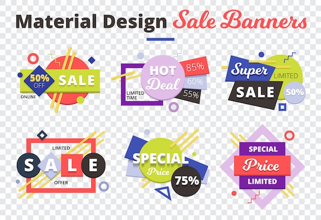 Download Sale transparent icon set with material design sale ...