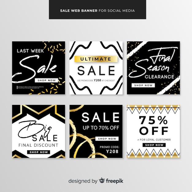 Download Free Sale Web Banner For Social Media Free Vector Use our free logo maker to create a logo and build your brand. Put your logo on business cards, promotional products, or your website for brand visibility.