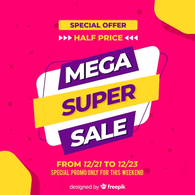 Sales banner Free Vector