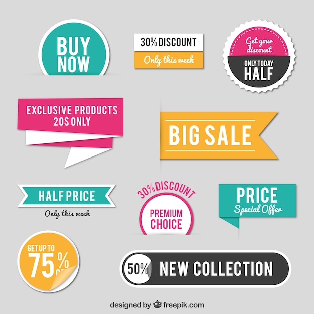 Sales stickers Vector | Free Download