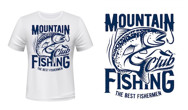 Download Premium Vector | Salmon or trout fish t-shirt print ...