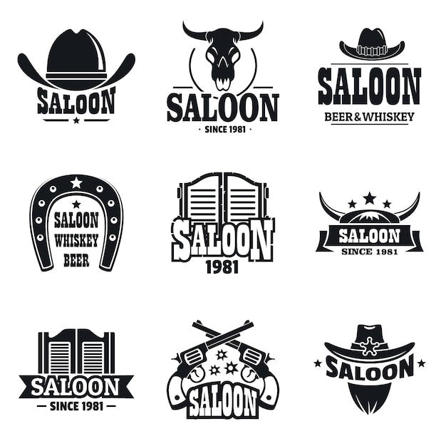Saloon logo set | Premium Vector